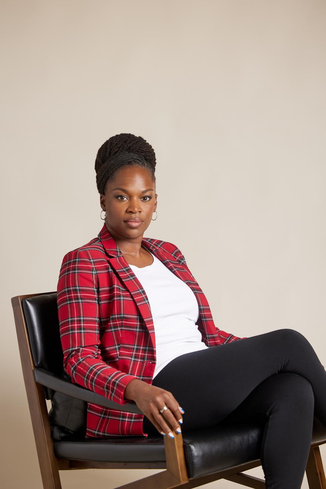 Calissa Ngozi - Red plaid blazer