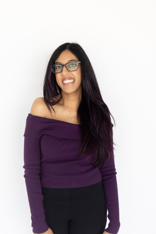 Lauren Pires - Purple off-shoulder