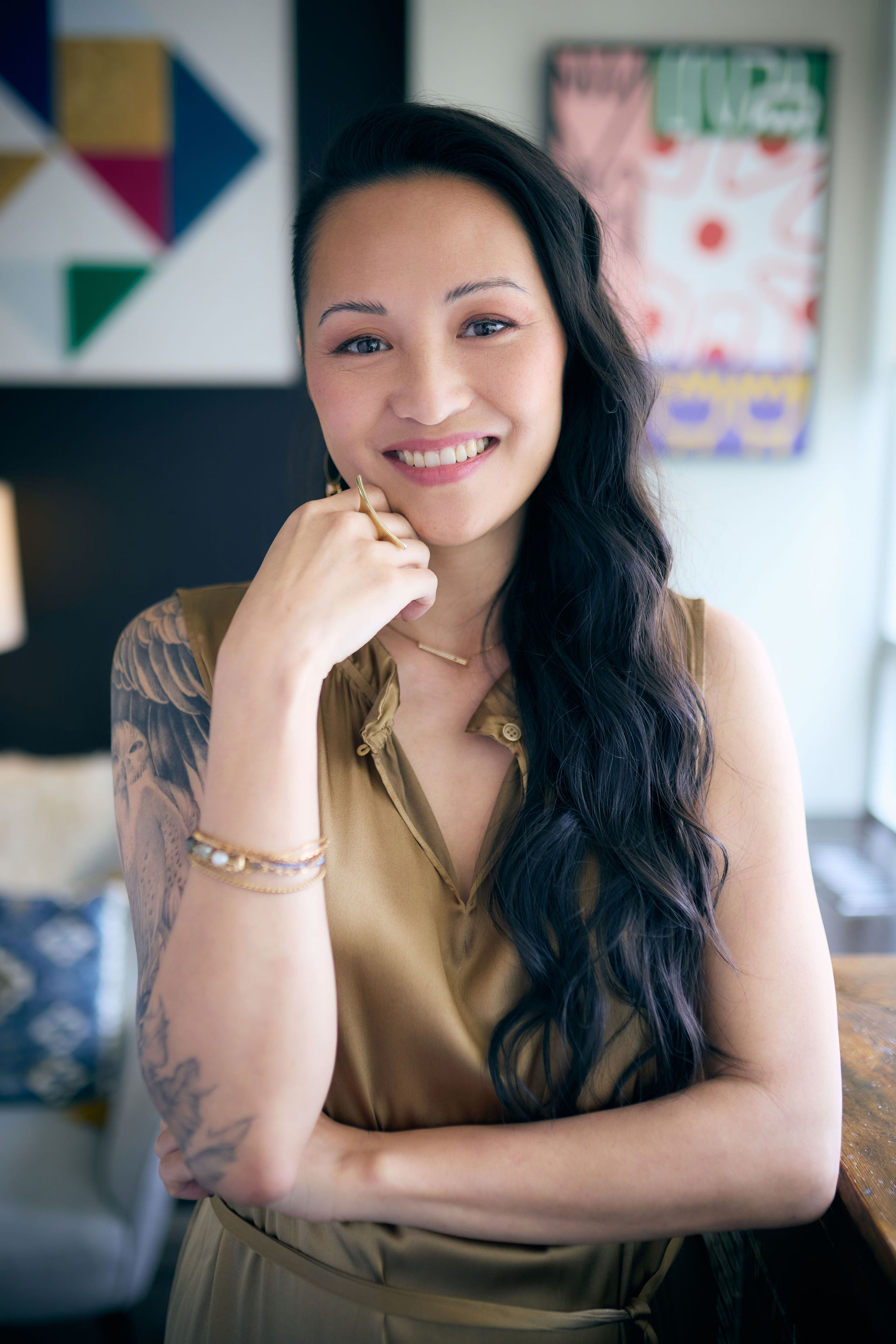 Vivian Meraki - Olive dress